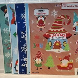 Christmas/Holiday Window Clings-65 Clings Total